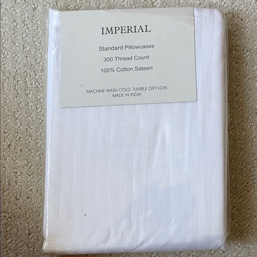 Imperial White Cotton Sateen Pillowcases